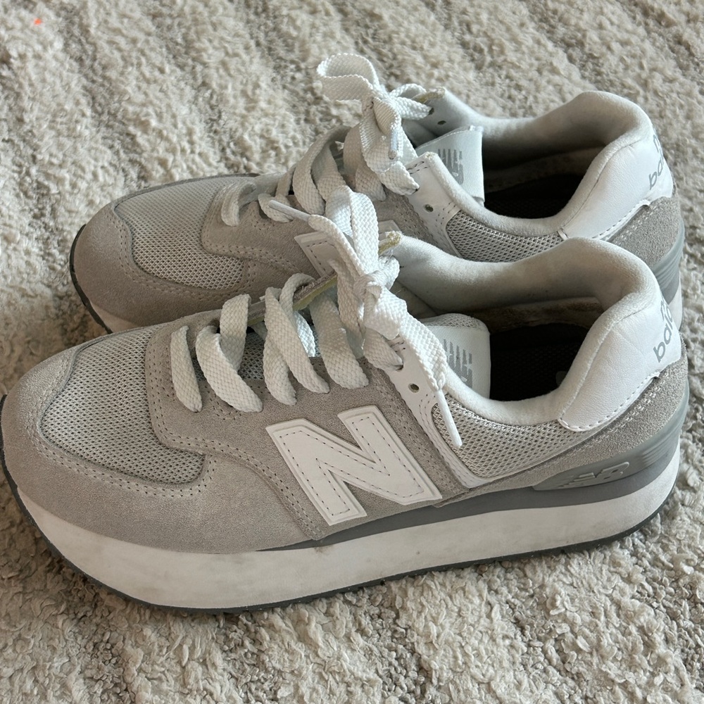 New Balance 574+ platform sneakers